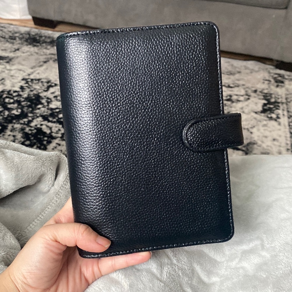 Cloth and paper small smooth leather planner